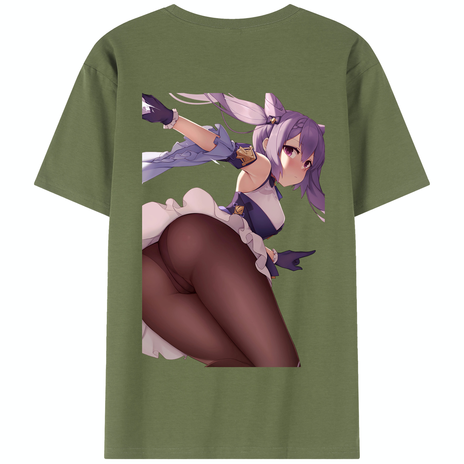 げんし神 刻晴 こくせい genshin Kokusei 綿100％半袖Tシャツ（背面プリント）